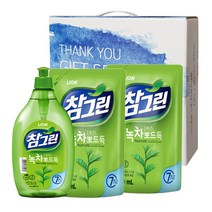 참그린 녹차뽀드득 용기1개입 리필2개입 3P, 1set, 1100g
