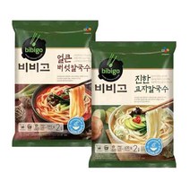 cj제일제당(주) 얼큰버섯칼국수2인x1개+진한교자칼국수2인x1개, 1세트