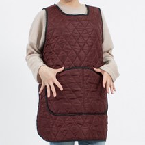 웰컴가운 누빔 원피스 앞치마 RM04, RM04 자주M, 1개