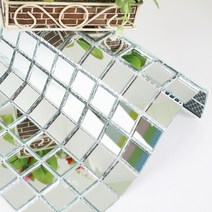 모네스페스 미러거울모자이크타일 실버은경25mm(1장), 기본모자이크타일