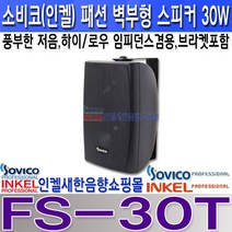 소비코(인켈) FS-30T 소비코(인켈)패션스피커30W 최대60W 하이로우임피던스겸용 강의실 회의실 카페 매장 학교 휘트니스 교회등, FS-30T 검정색
