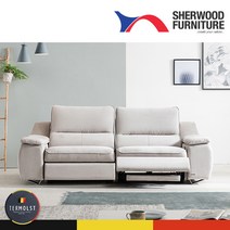 [쉐우드가구]로하스 3인용 벨기에 TERMOLST 초극세사 패브릭 전동 리클라이너 소파, 코발트블루 / 리클라이너 좌형