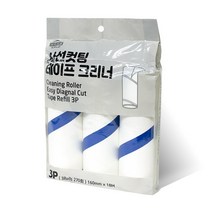 홈인더스트리 [롤당90회] 초강력 사선컷팅 테이프크리너 리필 돌돌이 찍찍이 롤크리너, 3개