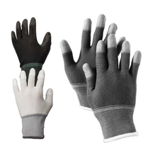 다모아MRO PU 손끝 손바닥 코팅 장갑 (수입 국산), 수입)PU 팜(손바닥)-흰색L, 10개입