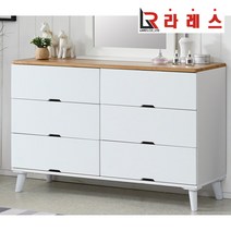 라레스가구 소니 3단1200와이드 서랍장, 우드화이트