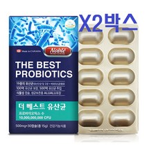 노블 슈퍼유산균 락토핏 프롤린 유산균 장에좋은 프리 프로 바이오틱스 캡슐 알약, 1개, 500mg