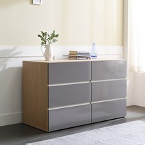 네시스 덴크 광폭 6단 서랍장 1200 WL150C, 네츄럴