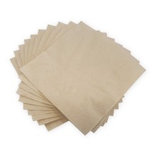 친환경 칵테일 냅킨 무형광 천연펄프 브라운, 3개, 375매