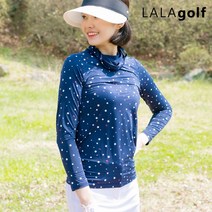 [라라골프] 여성골프웨어 별밤귀걸이이너티_기능성티셔츠_냉감원단 여름이너티_자외선차단_귀달이티셔츠