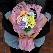 로사리움(rosarium) 파스텔 수국 비누 꽃다발 - 유치원 재롱잔치 졸업식 연주회 발표회, 핑크 수국꽃다발