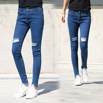 동대문스타일 여자청바지 빈티지 헤짐구제 스키니핏 커팅 여성청바지 LP716