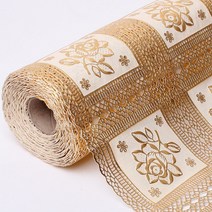 토탈하우스 MEIWA 레이스 시트 골드 키친레이스 식탁매트 식탁커버 폭50X길이90cm, KG-7-골드-베이지-MEIWA-레이스