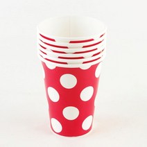 종이컵 7온스 6입 [빅도트 레드], 단품, 단품, 단품
