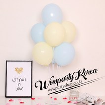 와우파티코리아 풍선꽂이세트, 마카롱 블루/옐로우, 1개