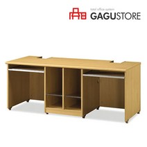 (주)가구스토어 TFS LCD 반매립형 책상(2인용)(사무용 컴퓨터책상), W1700 X D600 X H720:망펄비취