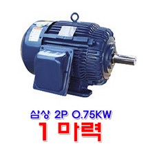 효성 모터 삼상 2극 0.75KW 1마력 유도전동기