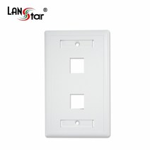 랜스타 벽부형 삽입형아웃렛 Wall plate (1port 2port 4port 6port), 2port(LS-WP23-2P)