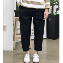 장롱 남자 봄 밴딩 와이드바지
