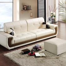 서광퍼니처 로이스 라텍스 4인용소파 스툴세트, 로이스 4인용소파 스툴세트 크림베이지