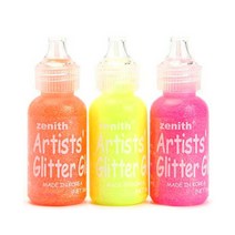[제니스] 글리터젤 36ml 낱색 색상선택 - POP재료 반짝이젤 POP 글리터겔 페이스페인팅 반짝이풀, 19.형광핑크