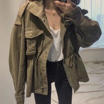 퍼스트믹스 간절기 오버핏 숏야상 점퍼 야상