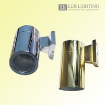 럭셔리 옥외 원형 벽부등 골드 크롬 벽등 방수등, 골드 + LED 전구 8W E26 주광색 - 1개