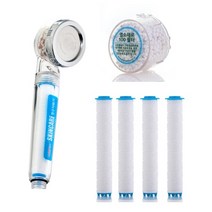 아쿠아듀오 SF-300A(Clear)+전용녹물제거필터(4EA)+2차헤드염소제거필터(1EA), 1set