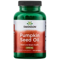 스완슨 펌킨 씨드 오일 1000mg 소프트젤, 100개입, 1개, 100정