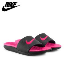 나이키 카와 슬리퍼 블랙 핑크 여성 샌들 여름 슬라이드 학생 검핑