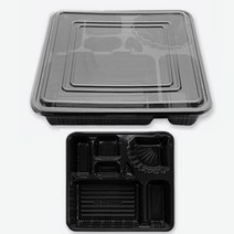 쿡앤락 돈가스용기 7칸도시락 일회용용기 다회용, 1개, 10개