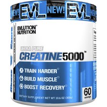 Evlution Nutrition 크레아틴 5000mg 언플레이버드, 300g, 1개