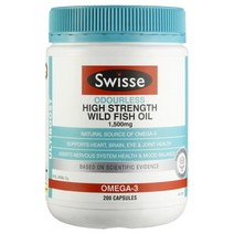 스위스 얼티부스트 와일드 오도리스(냄새없는) 피쉬오일(오메가3) 1000mg 200 캡슐, 1개