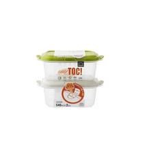 락앤락 이지톡 직사각 그린 2개세트, HLE313S2 직사각 540ml x 2 그린, 1개