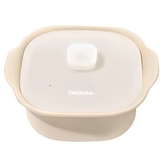 쁘띠누베 국내 제조 실리콘 이유식 멀티 찜기 900ml, 뚜껑 + 본품, 1개, 비쥬베이지