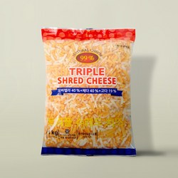 이스트밸리 트리플 치즈  1kg (체다,고다,모짜렐라)