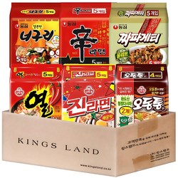농심 신라면+너구리+짜파게티+오뚜기 진라면매운맛+열라면+오동통면, 1세트