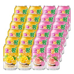 해태 UQG8-[혼합]코코팜 340ml 망고 12개 + 피치핑크