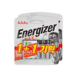 에너자이저 맥스 AAA건전지 6개입+6개입 1세트, 1세트, 12개입