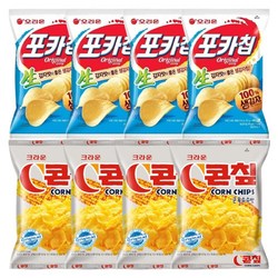 오리온 포카칩 오리지널 66g + 크라운제과 콘칲 70g