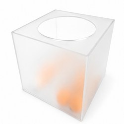 투더 응모함 추첨함 정사각 18cm, 1개, 반투명18x18x18cm