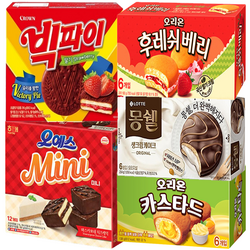 오예스12개입+몽쉘생크림6개입+카스타드6개입+후레쉬베리6개입+빅파이12개입, 오예스미니빅파이 후레쉬베리 몽쉘생크림 카스타드, 1세트