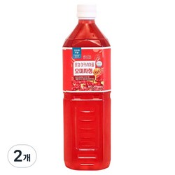 무설탕 문경 오미자청 아카시아꿀 첨가 오미자차, 1L, 2개