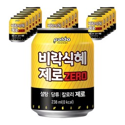 팔도 비락식혜 제로 238ml, 18개 세트 - 건강한 맛을 즐기세요!