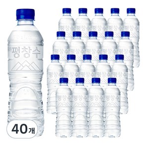 강원평창수 무라벨 생수, 500ml, 40개