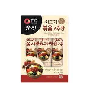 청정원순창 쇠고기 볶음 고추장, 60g, 3개