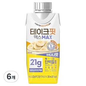 테이크핏 맥스 바나나맛 프로틴, 250ml, 6개