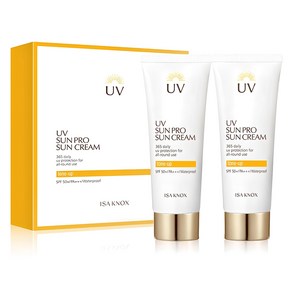 이자녹스 UV 선 프로 365 데일리 커버 선 듀오 세트 SPF 50+ PA+++, 70ml, 2개