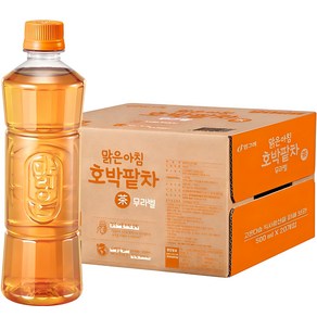 빙그레 맑은아침 호박팥차 무라벨, 500ml, 20개