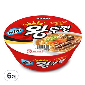 왕뚜껑 미니 컵라면 80g, 6개