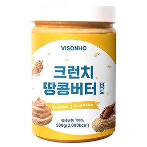 비소뉴 크런치 땅콩버터, 500g, 1개